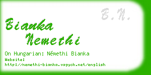 bianka nemethi business card